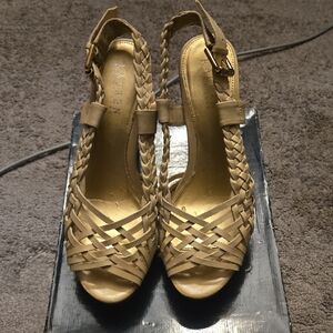 Tan Braided Women's Sandals